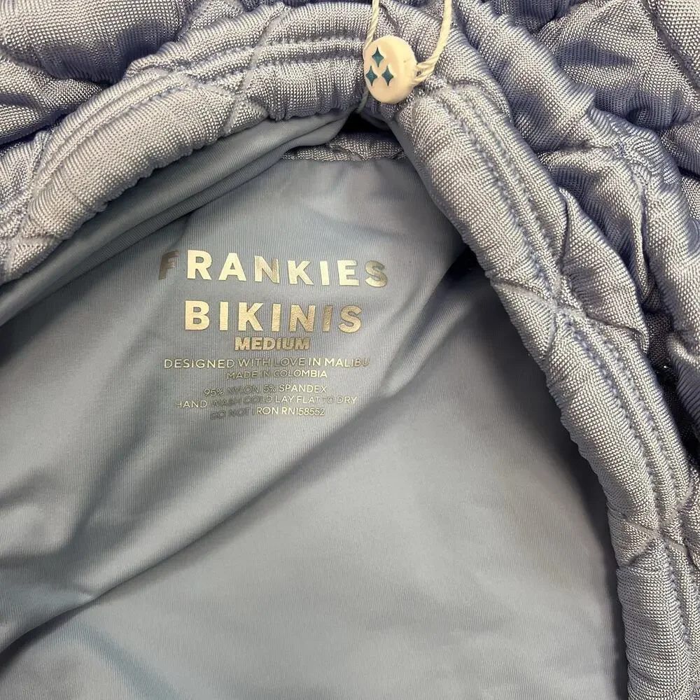 NWT Frankie’s Bikinis Lani Straplessttop and Sofia Puff Bottom Size Medium